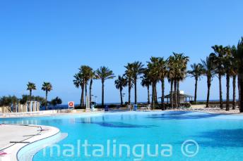 Hilton Malta, piscina con vista sul mare