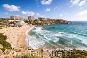 Spiaggia di Golden Bay a Malta