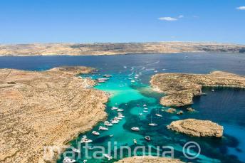 Foto aerea di Blue Lagoon, Comino, Malta