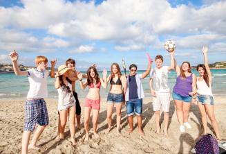 Studenti in spiaggia