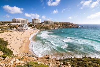 Spiaggia di Golden Bay a Malta