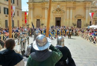 Rievocazione di una battaglia medievale a Mdina